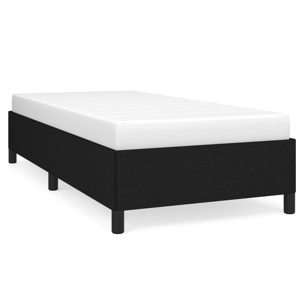 vidaXL Estrutura de cama sem colchão 90x200 cm tecido preto