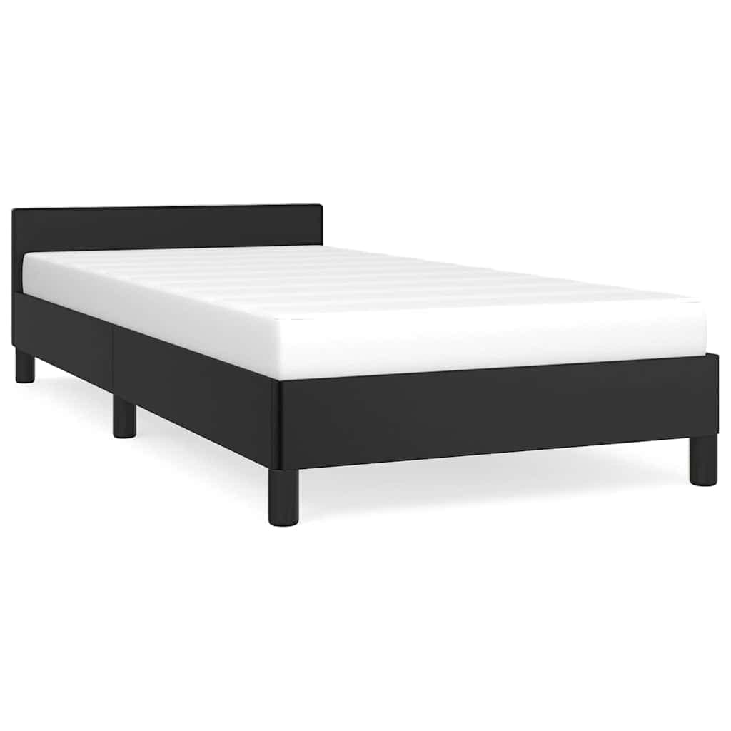 vidaXL Estrutura cama c/ cabeceira sem colchão 80x200 cm preto