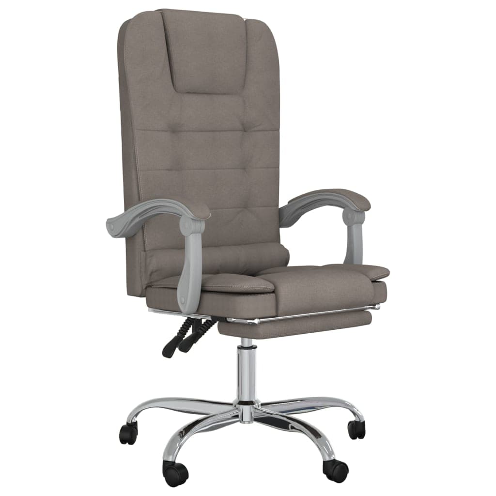 Cadeira de Escritório Reclinável de Massagens Cinza-acastanhado - 349659