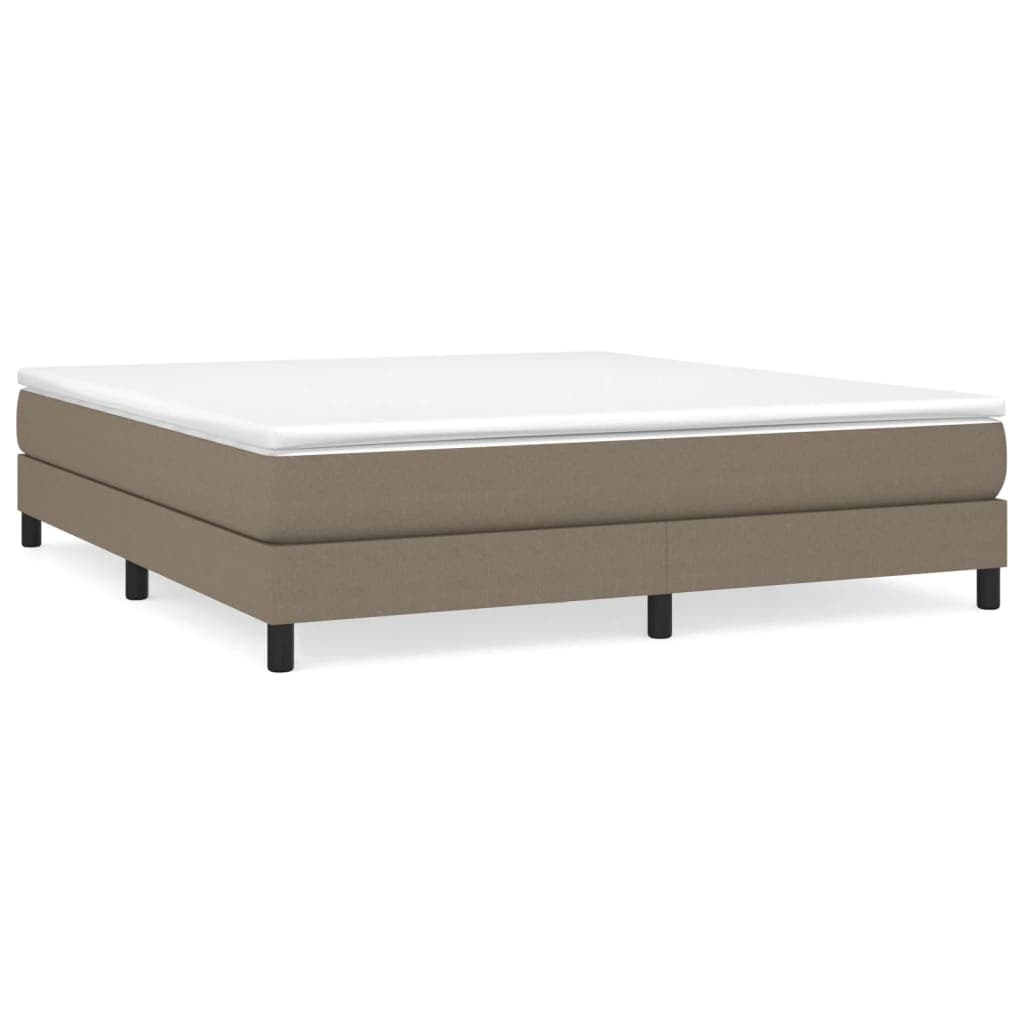 vidaXL Estrutura de cama com molas 160x200 cm tecido castanho-acinzentado