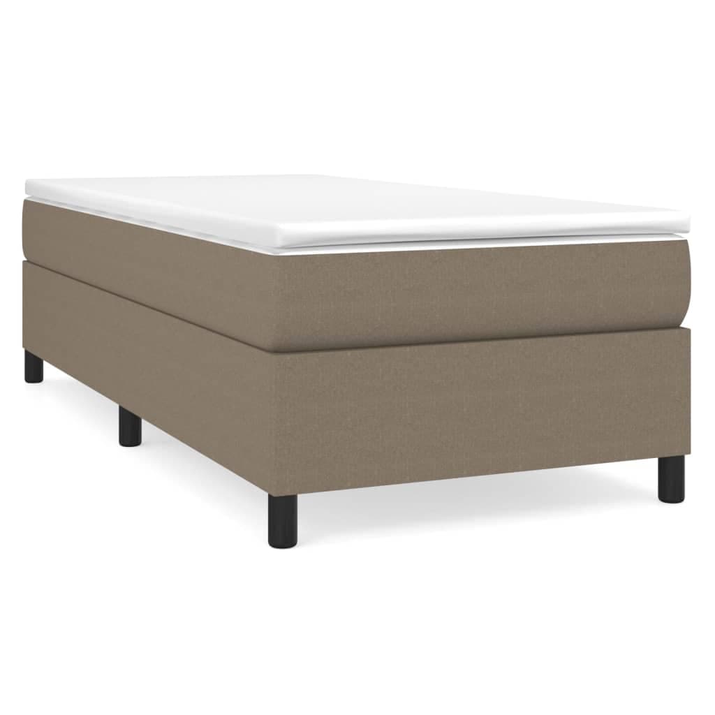 vidaXL Estrutura de cama com molas 80x200 cm tecido cinzento