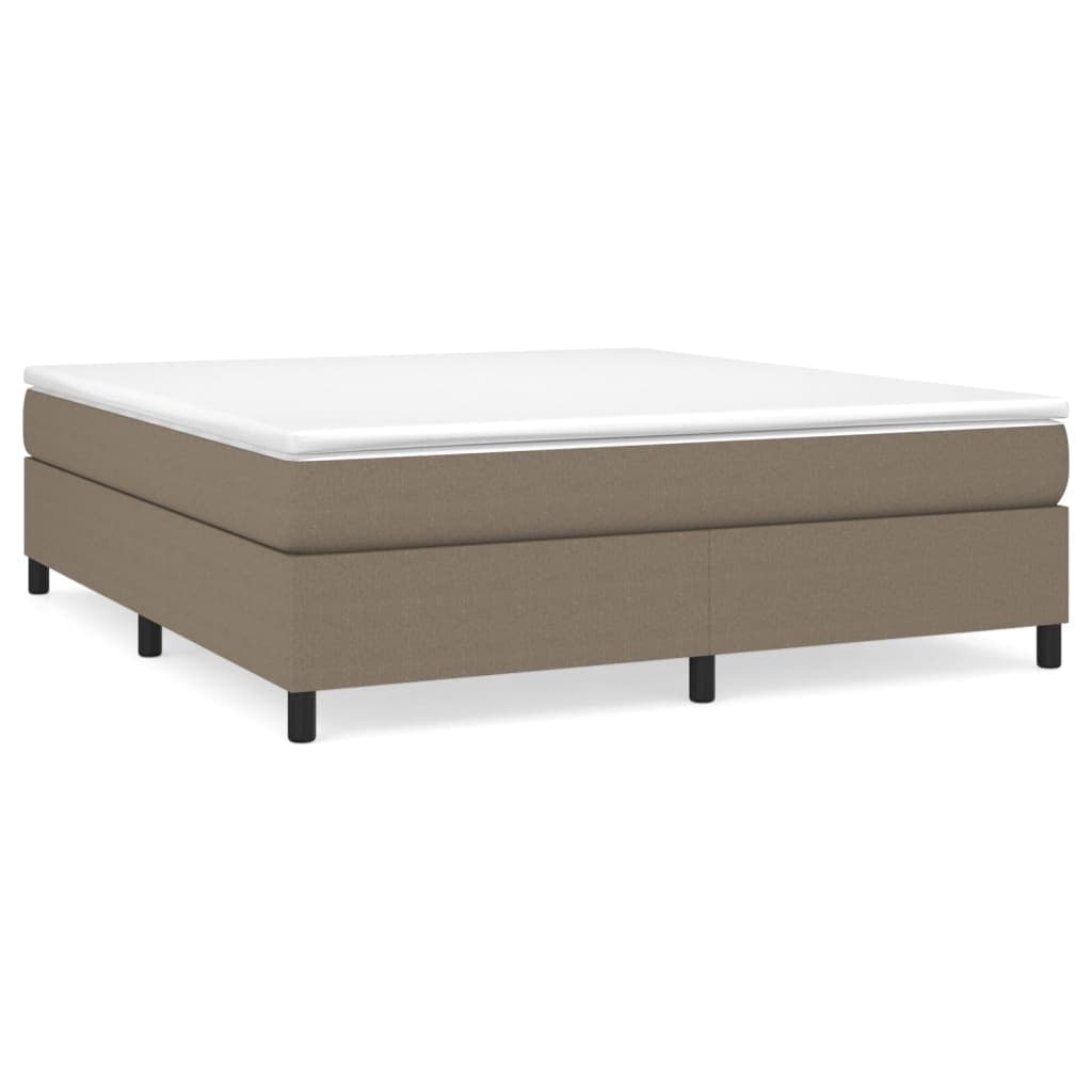 vidaXL Estrutura de cama com molas 180x200 cm tecido castanho-acinzentado