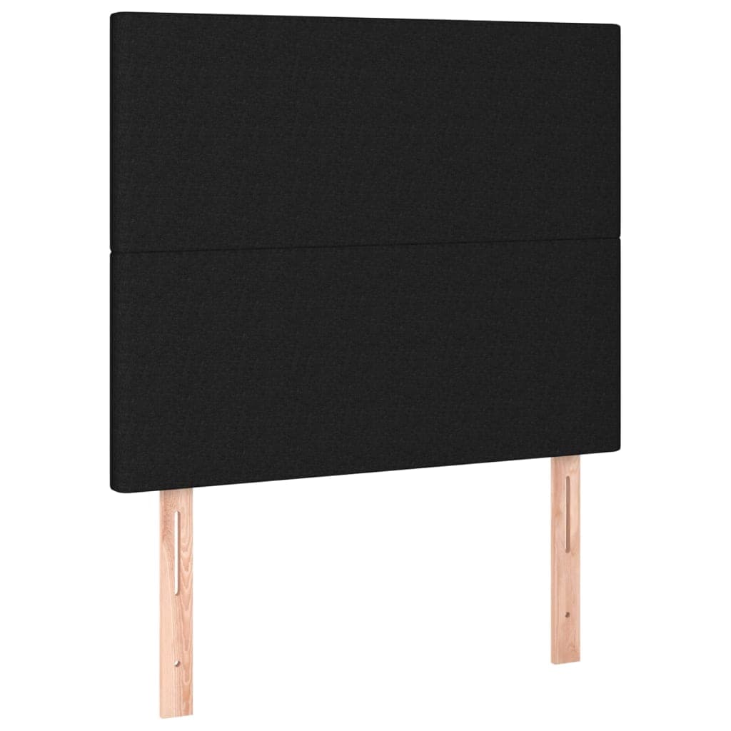 vidaXL Cabeceira Preta 90x5x118/128 cm Tecido