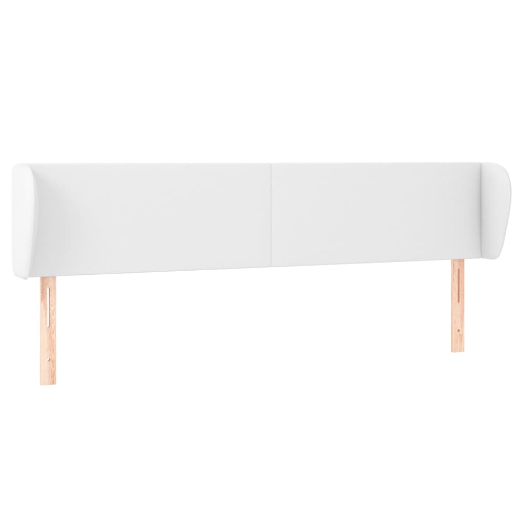vidaXL Cabeceira de Cama com Abas Couro artificial183x23x78/88cm Branco - 1205811961