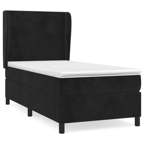 vidaXL Cama com Molas/colchão 90x200 cm Veludo Preto - 2813722500