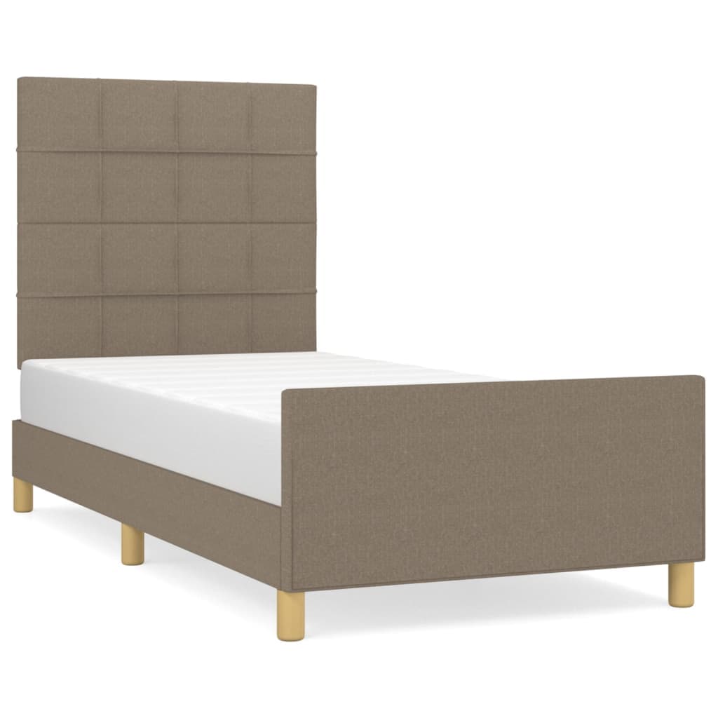 vidaXL Estrutura de cama sem colchão 80x200 cm tecido cinzento