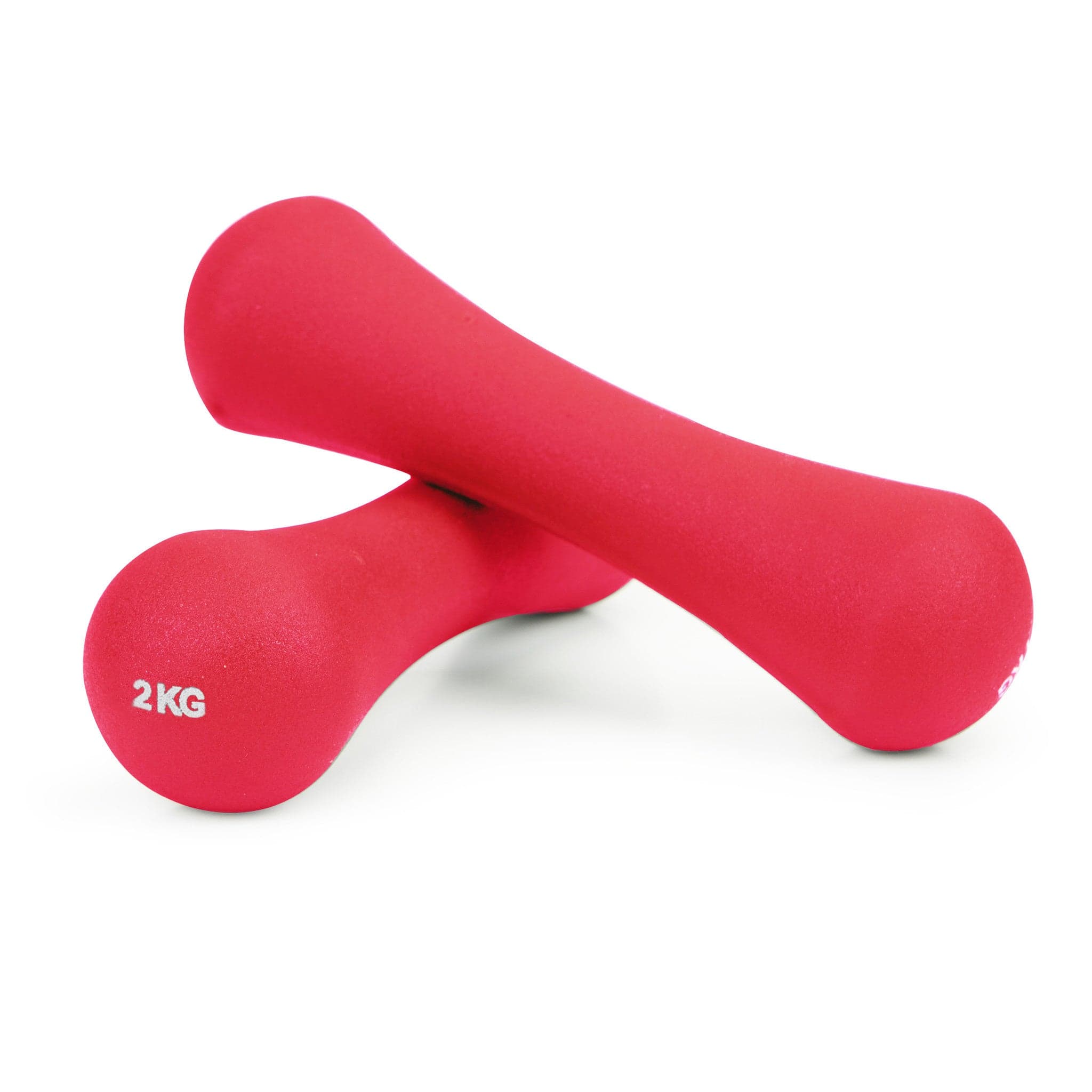 Conjunto de halteres 2 x 2 kg neoprene rosa