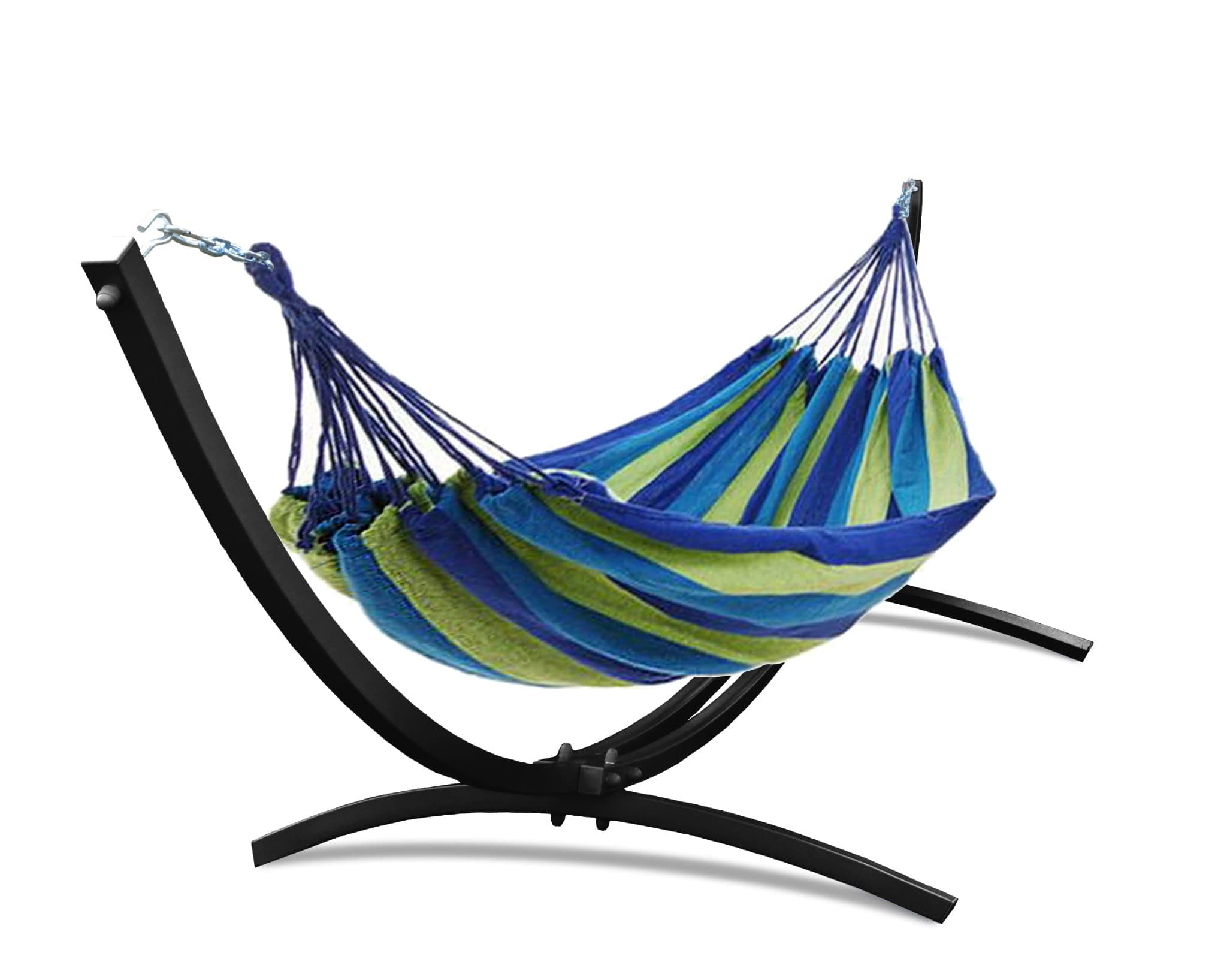 Estrutura com rede 220 x 150 cm azul e verde até 220 kg