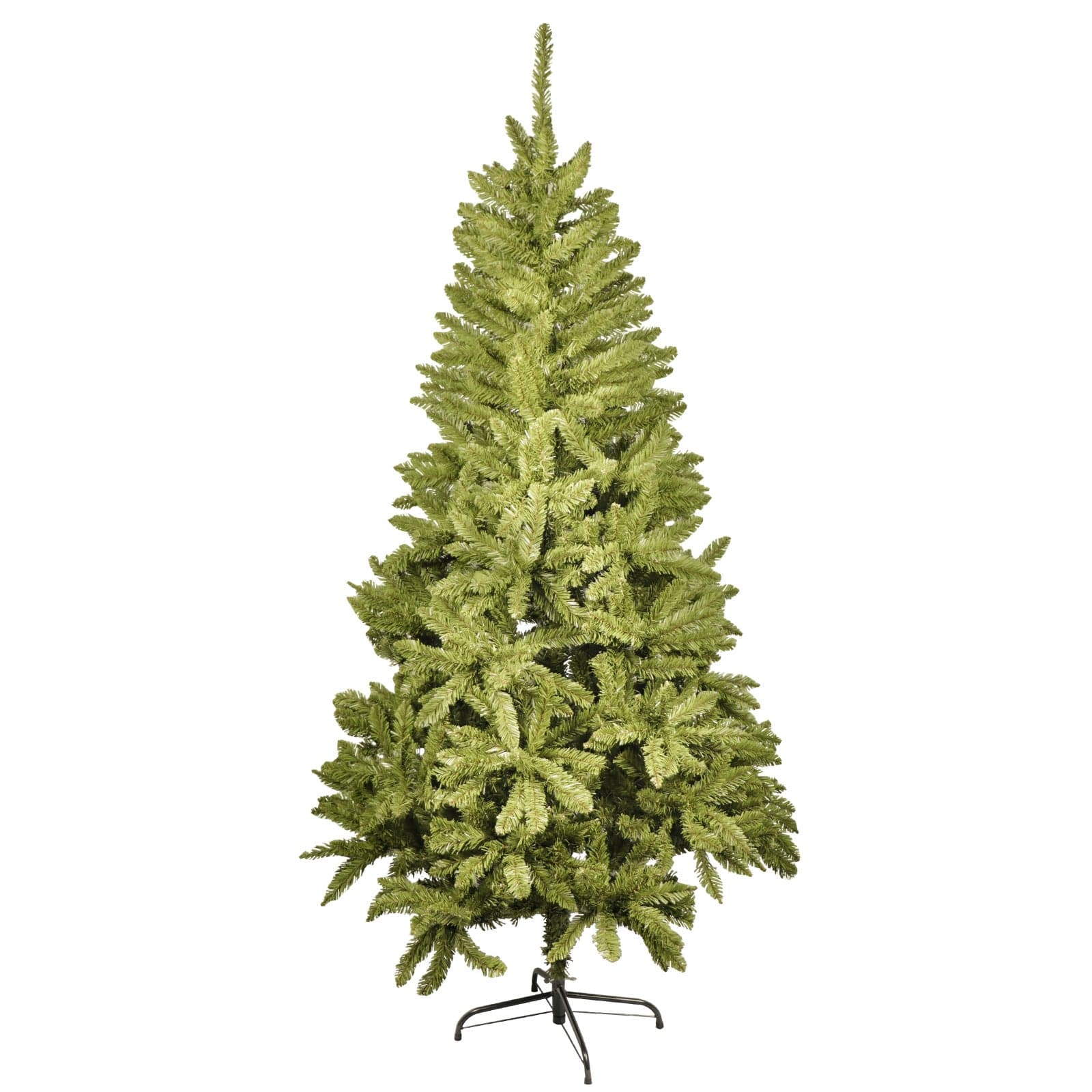 Árvore de Natal artificial 240 cm verde tipo abeto com base em aço