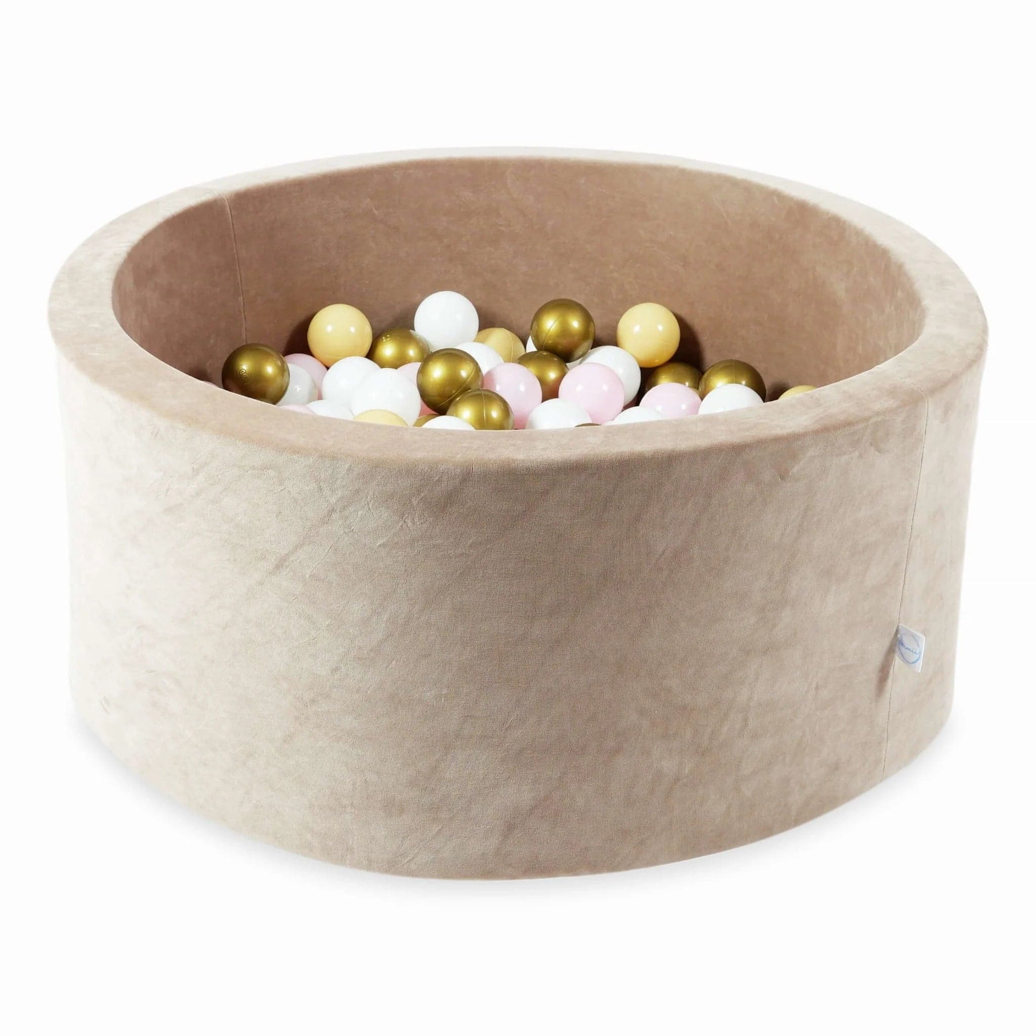Piscina de bolas em veludo 90 x 40 cm com 300 bolas multicolor