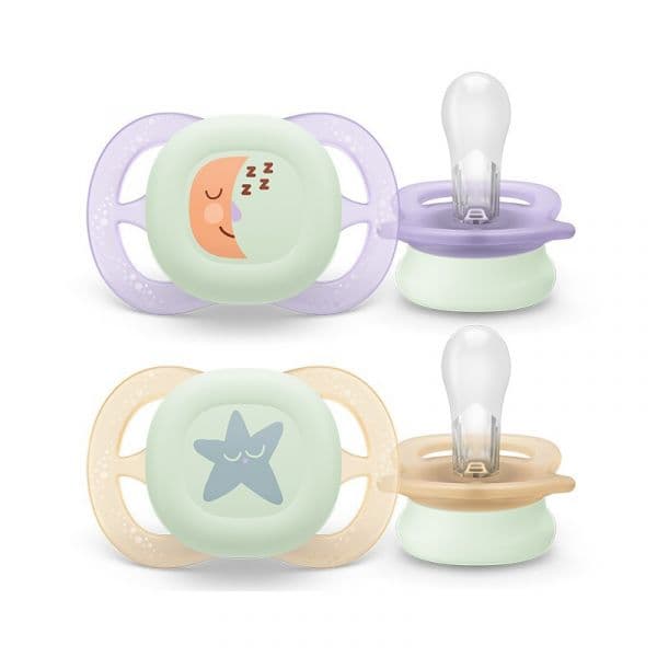 Philips Avent 2 Chupetas Eco UltSta Nt 0-2M Rosa