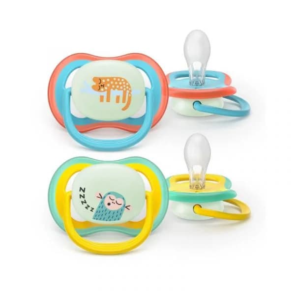 Philips Avent 2 Chupetas Eco UltAir Night 18M+ Azul