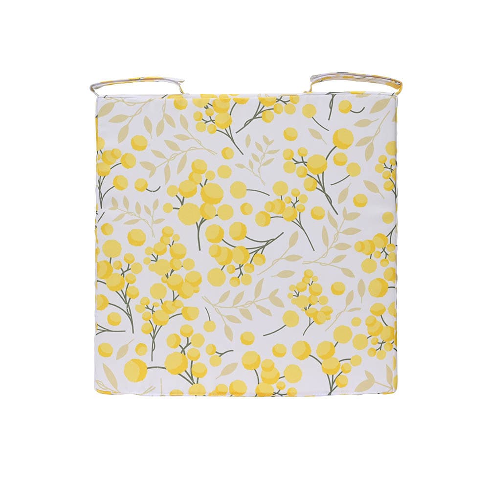 Almofada de poliéster estampada quadrada, exterior, 40 x 40 x 4 cm