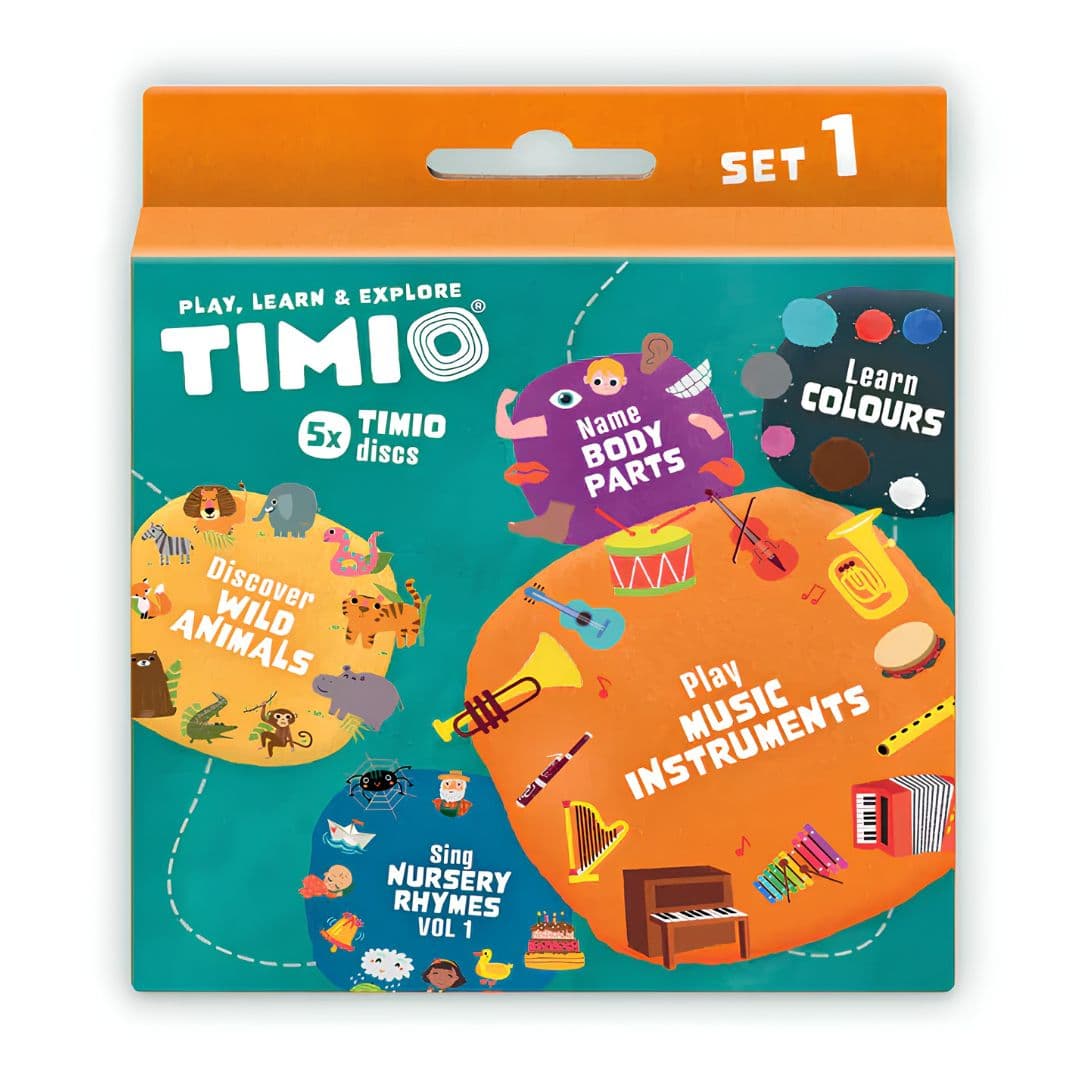 Timio set 1 – conjunto de 5 discos educativos interativos +24 meses