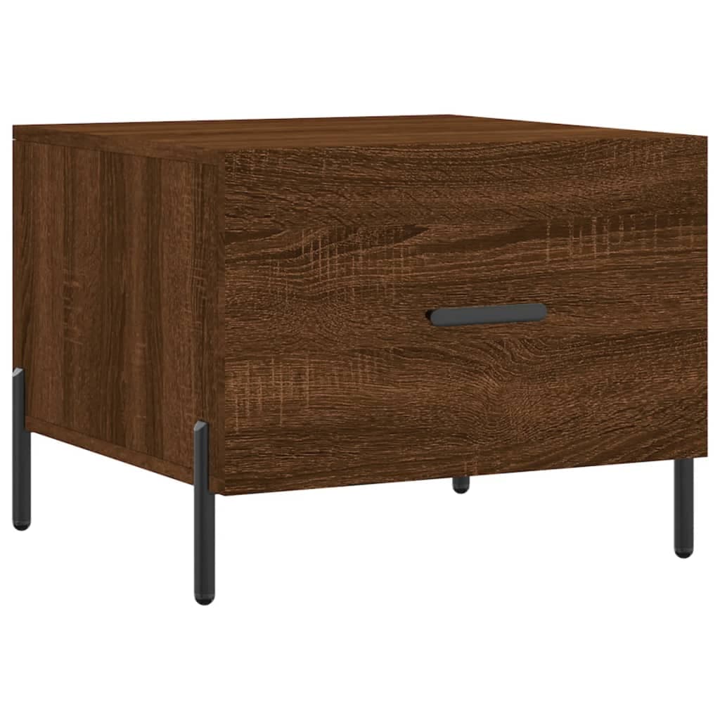 vidaXL Mesa de centro 50x50x40 cm derivados madeira carvalho castanho