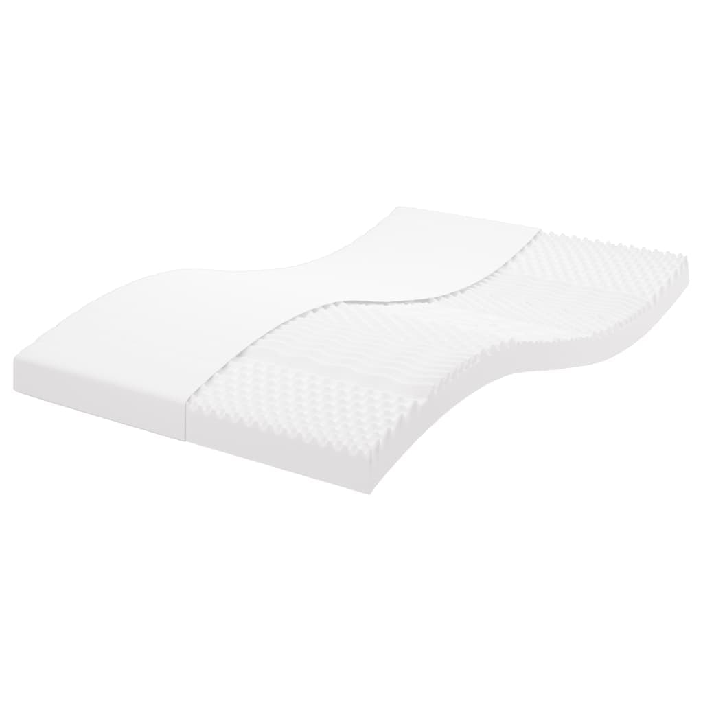vidaXL Colchão de espuma 120x200 cm 7 zonas dureza 20 ILD branco