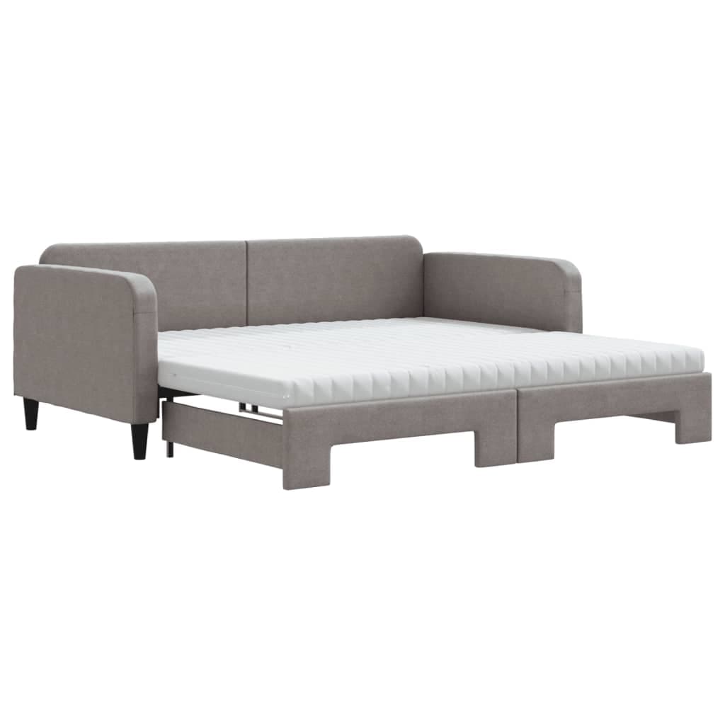 vidaXL Sofá-cama c/ gavetão/colchões 100x200cm tecido cinzento-escuro