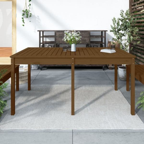 Mesa de Jardim 159,5x82,5x76 cm Pinho Maciço Castanho-mel - 823979