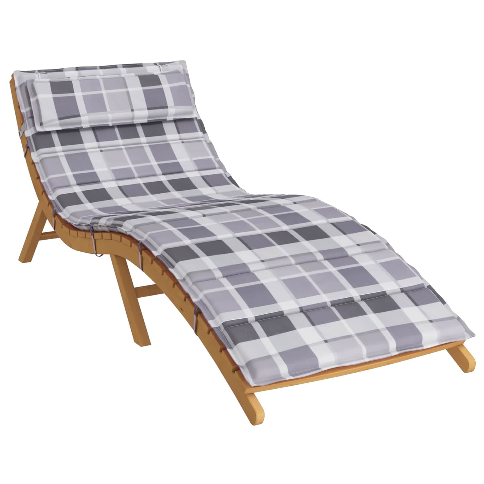 vidaXL Almofada para Espreguiçadeira Solar Cinzeto 178 x 60 x 4 cm