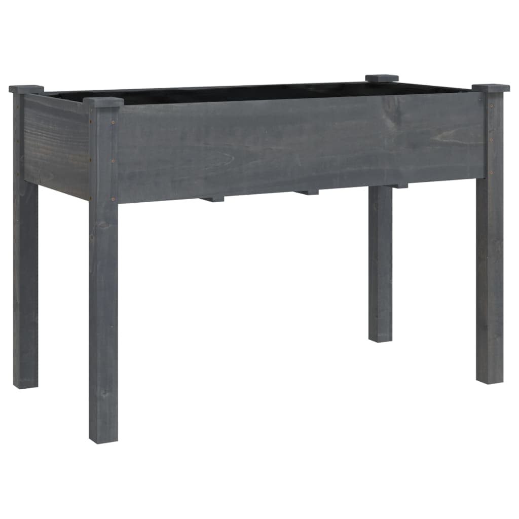 vidaXL Vaso/floreira c/ forro 118x59x76 cm madeira de abeto maciça