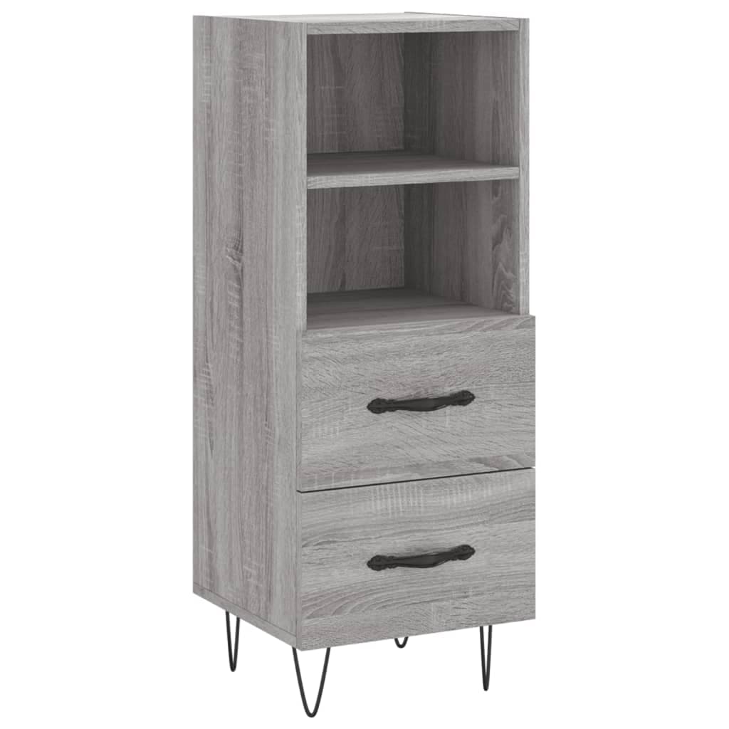 vidaXL Aparador 34,5x34x90 cm derivados de madeira sonoma cinzento