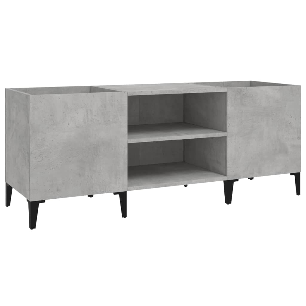 vidaXL Armário p/ discos 121x38x48 cm derivados madeira cinza-cimento