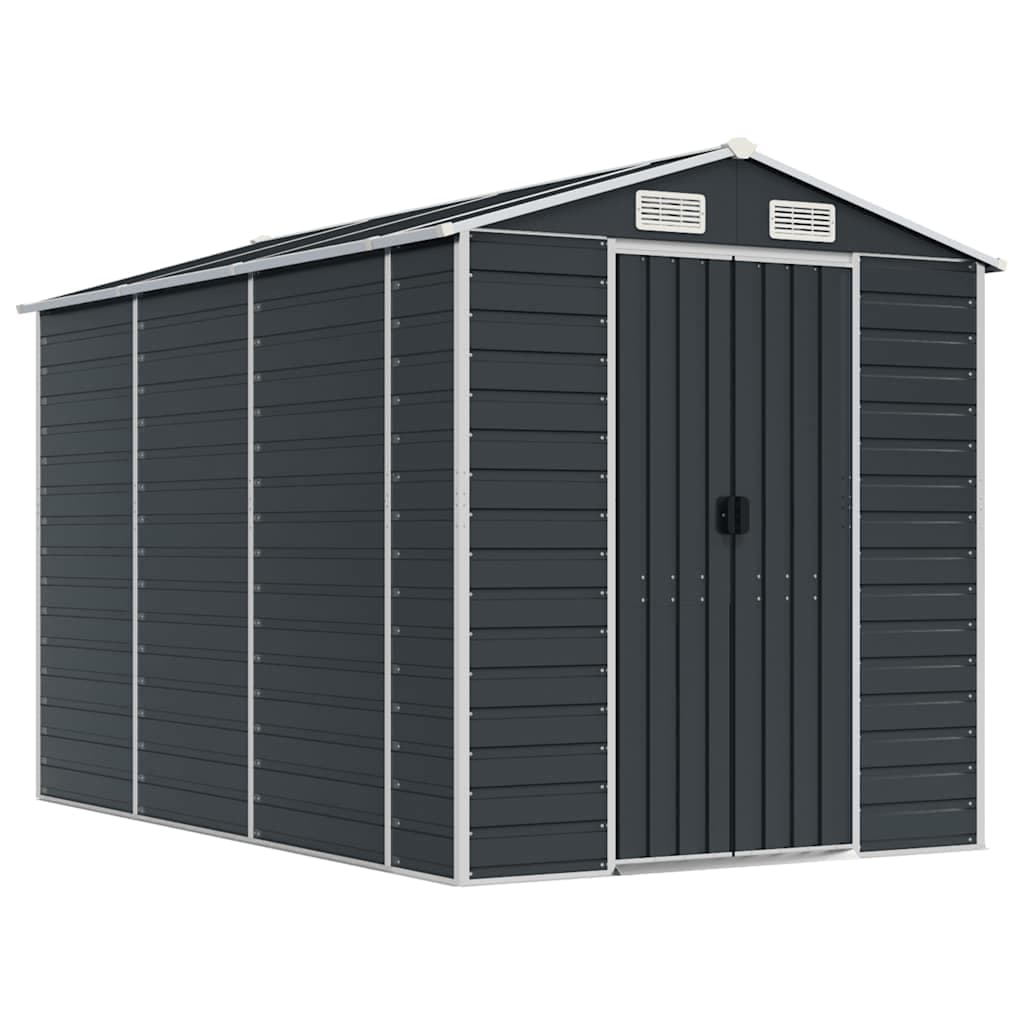vidaXL Abrigo de jardim 191x300x198 cm aço galvanizado antracite