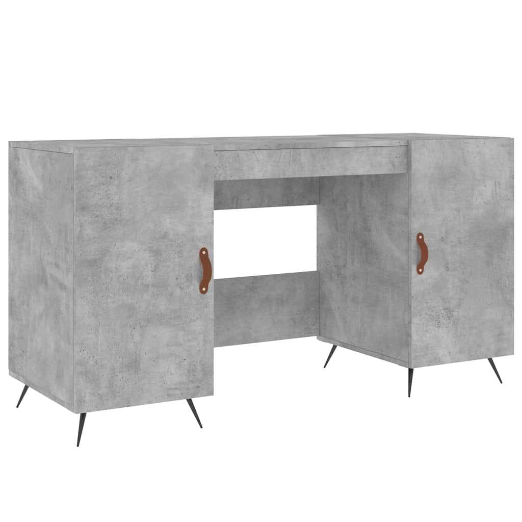 vidaXL Secretária 140x50x75 cm derivados de madeira cinza cimento
