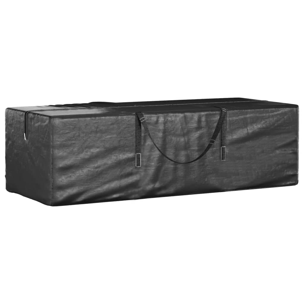 vidaXL Saco de arrumação p/ árvore Natal 135x40x55cm polietileno preto