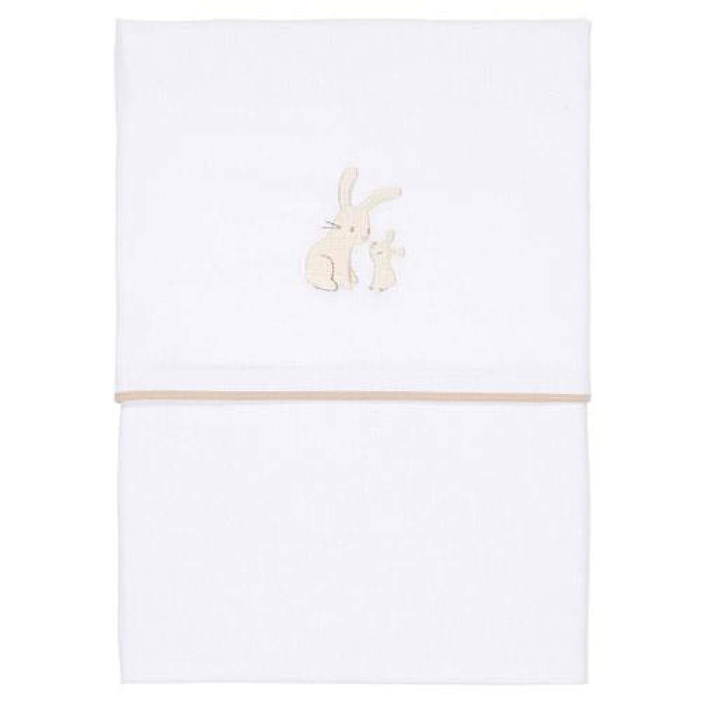 Lençol para Berço Bordado Baby Bunny