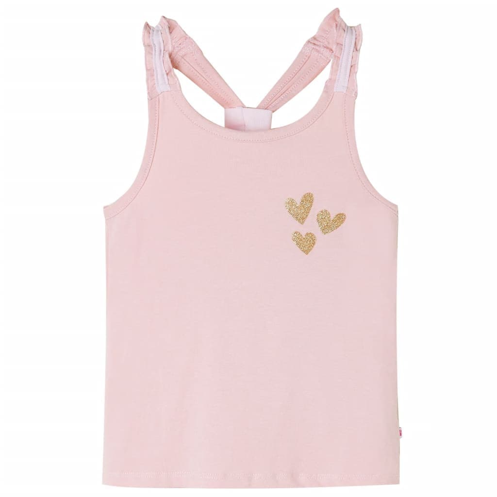 T-shirt de alças para criança rosa-claro 116