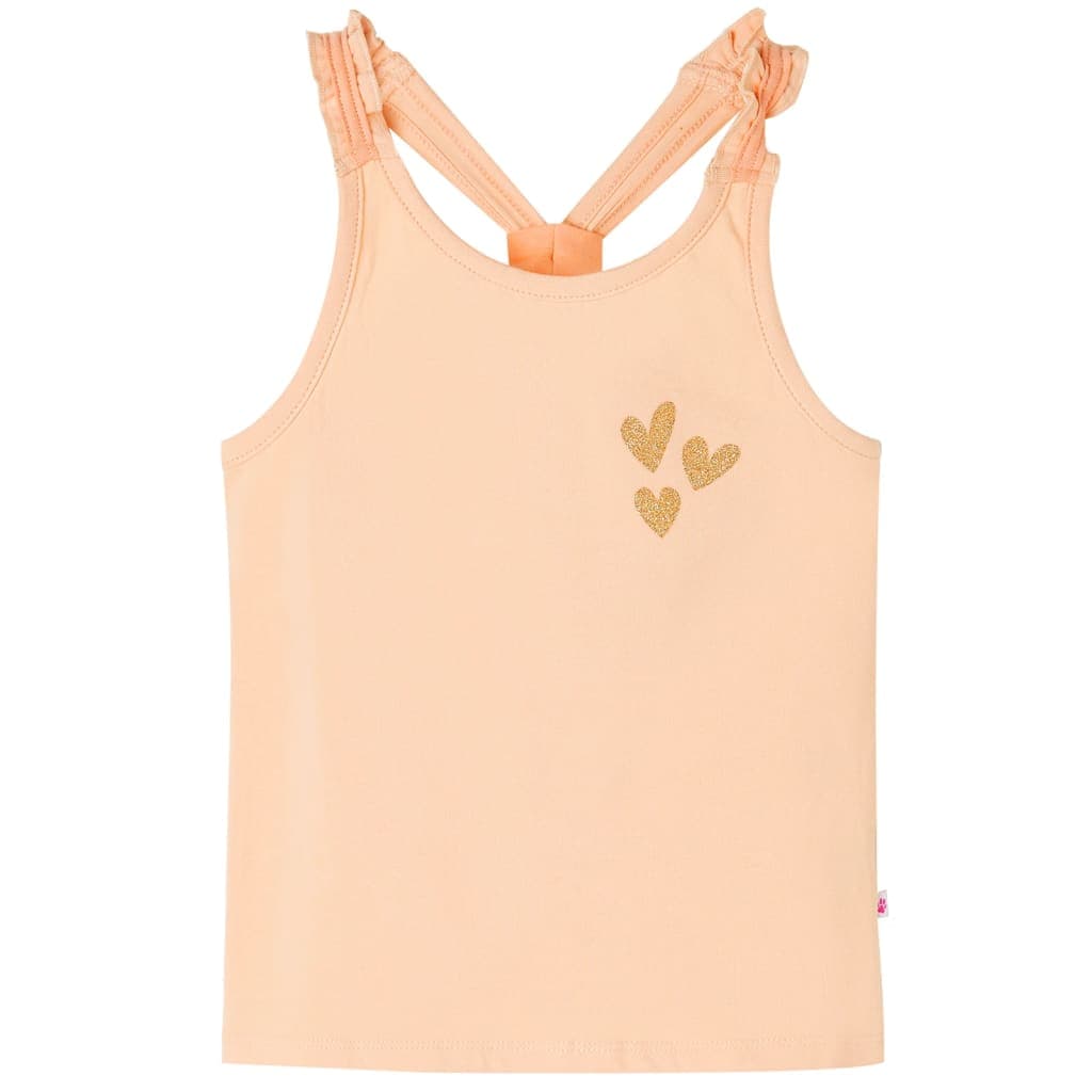 T-shirt de alças para criança laranja-claro 116