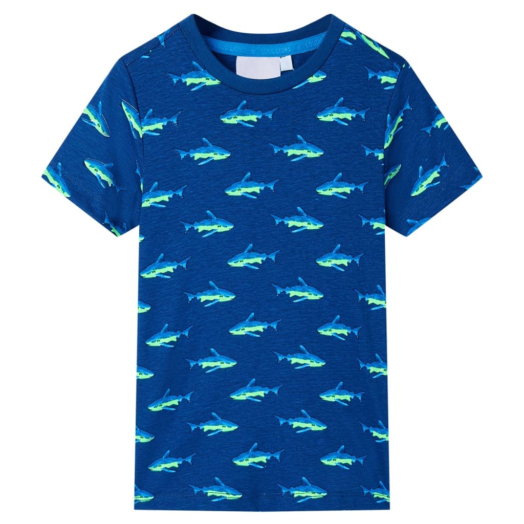 T-shirt para criança azul-escuro 140