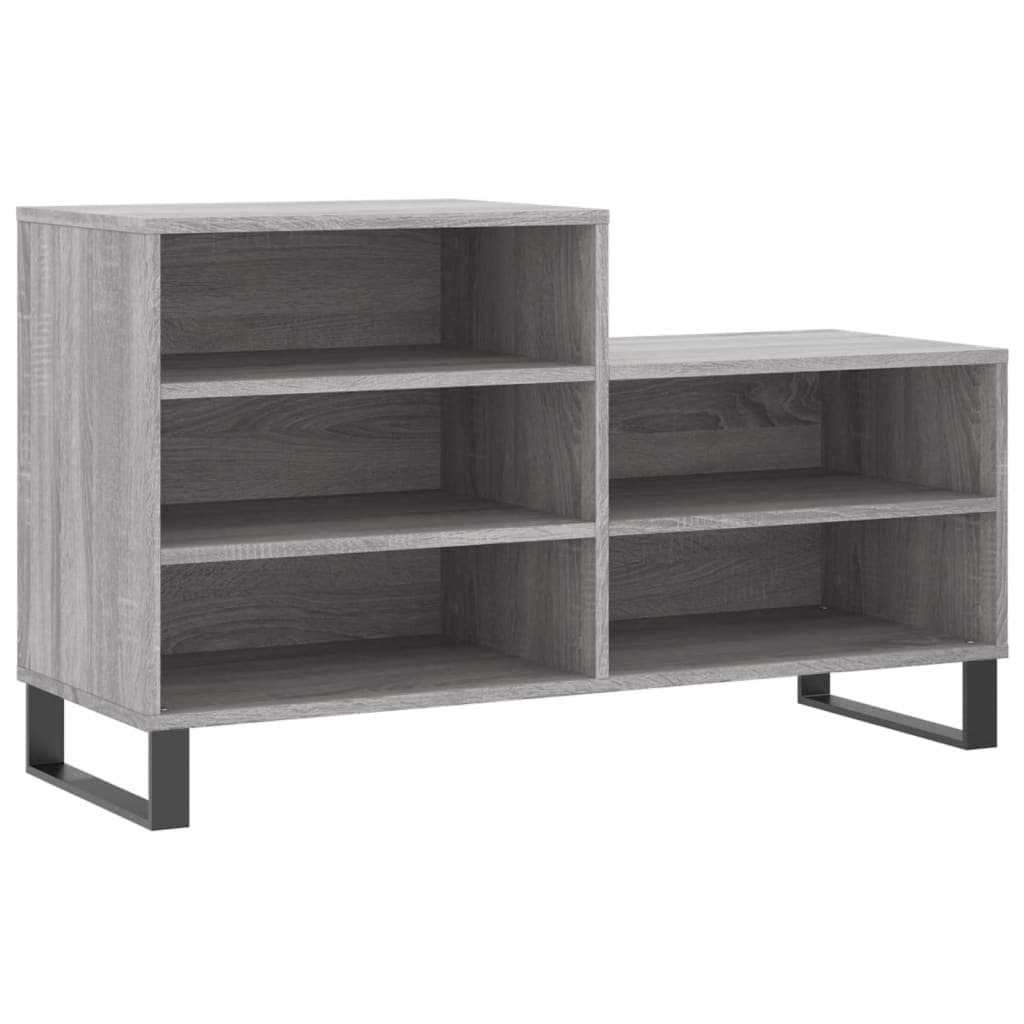 vidaXL Sapateira 102x36x60 cm derivados de madeira cinzento sonoma