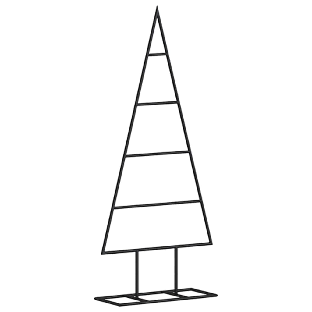vidaXL Árvore de Natal para decoração 60 cm metal preto
