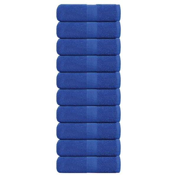 vidaXL Toalhas de Bidé 10 Peças 30x50 cm 360 Gsm 100% Algodão Azul - 2298474690