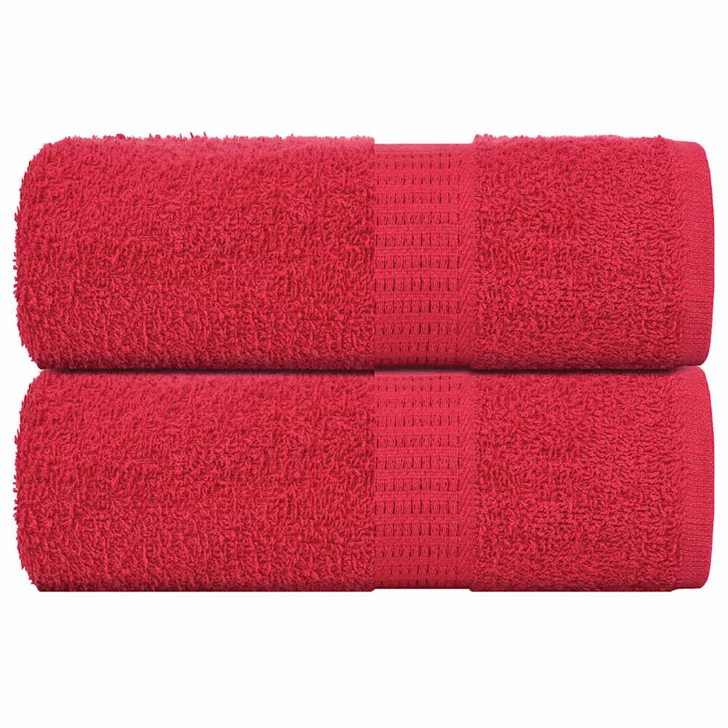 vidaXL Toalhas de Mãos 2 Peças 30x30 cm 360 g/m2 100% Algodão Vermelho - 3381331950