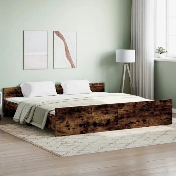 Estrutura de Cama Moona 200x200 cm Madeira Rustica