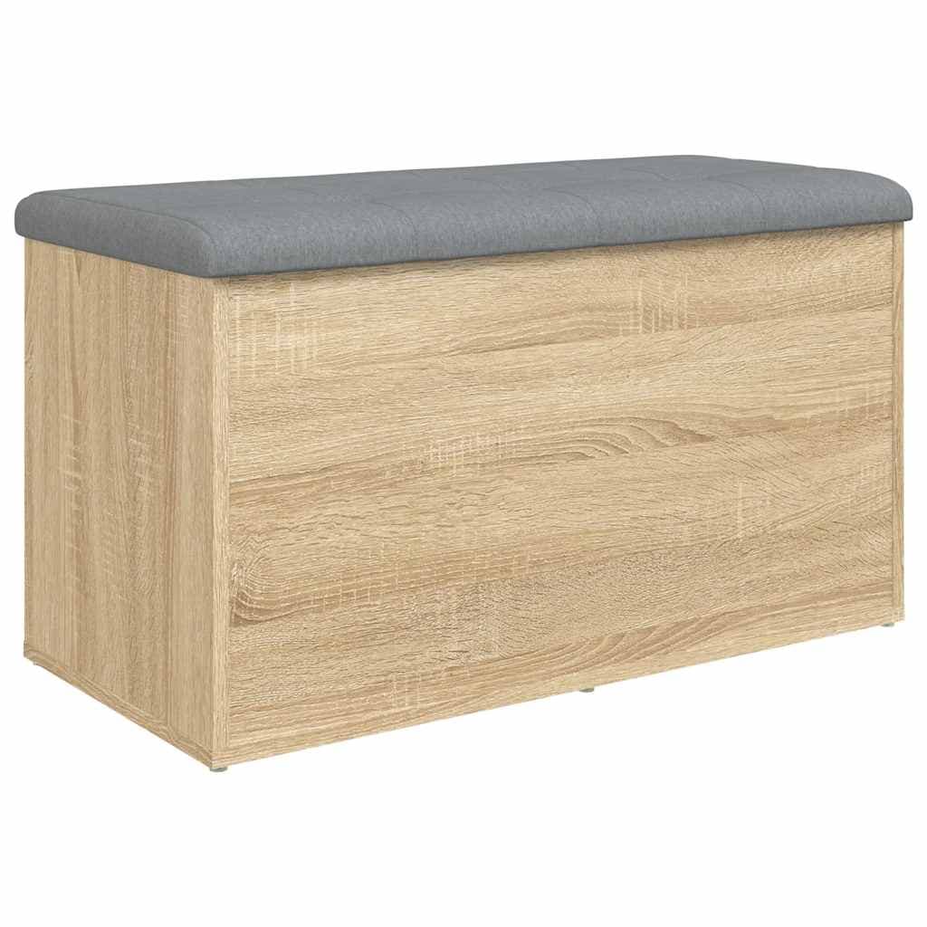 vidaXL Banco de Arrumação 82x42x45cm Derivados Madeira Carvalho Sonoma - 3697728869