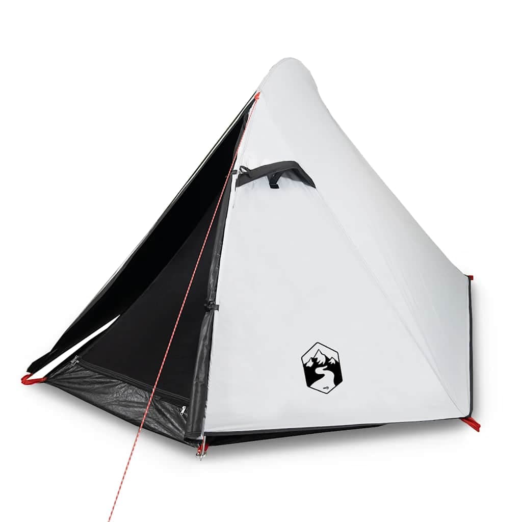 vidaXL Tenda de campismo cúpula p/ 2 pessoas opaca impermeável branco