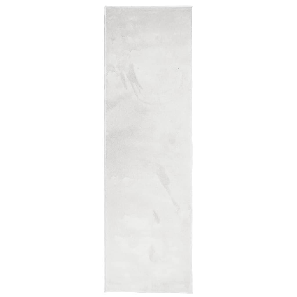 vidaXL Tapete de pelo curto OVIEDO 80x250 cm cinzento