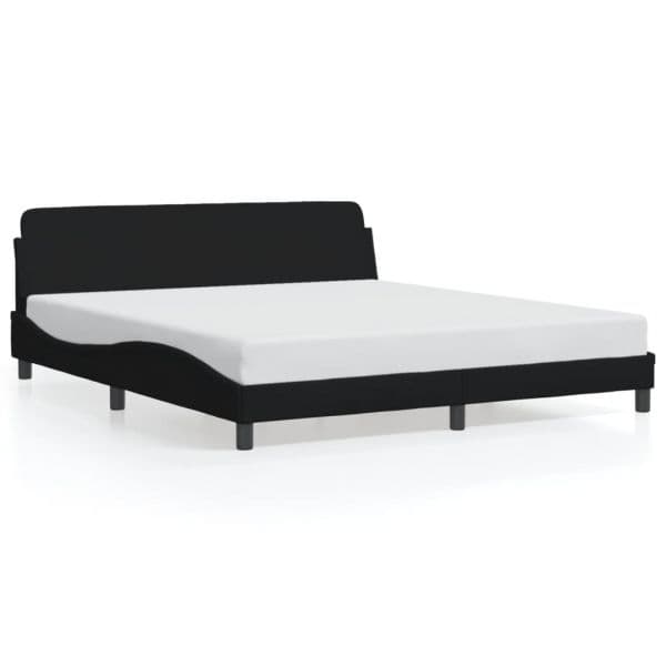 vidaXL Estrutura de Cama sem Colchão 160x200 cm Tecido Preto - 3860523223
