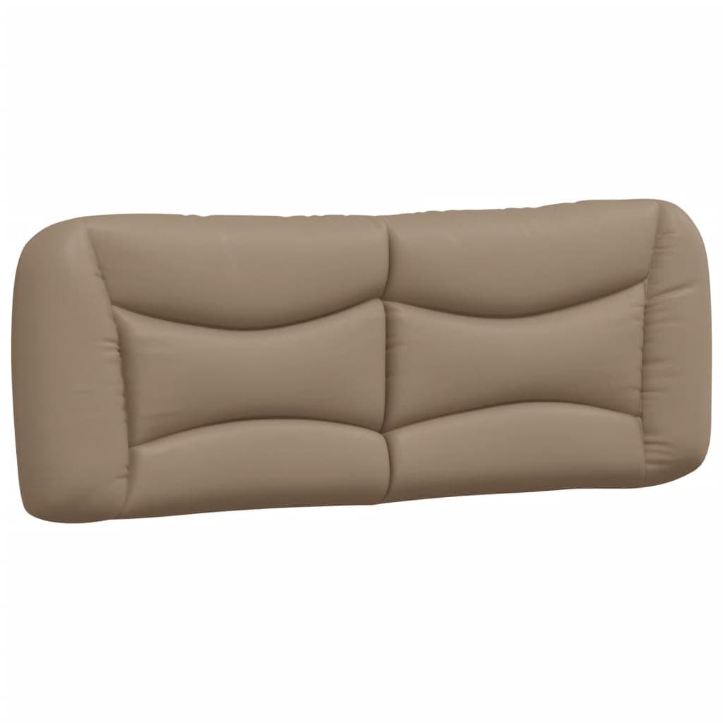 vidaXL Almofadão de cabeceira Hvar 140 cm couro artificial cappuccino