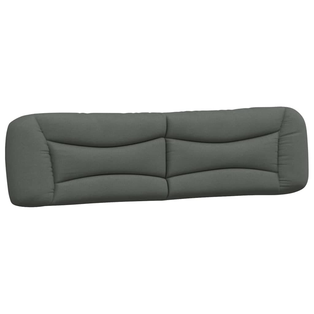 vidaXL Almofadão de cabeceira Hvar 200 cm tecido cinzento-escuro