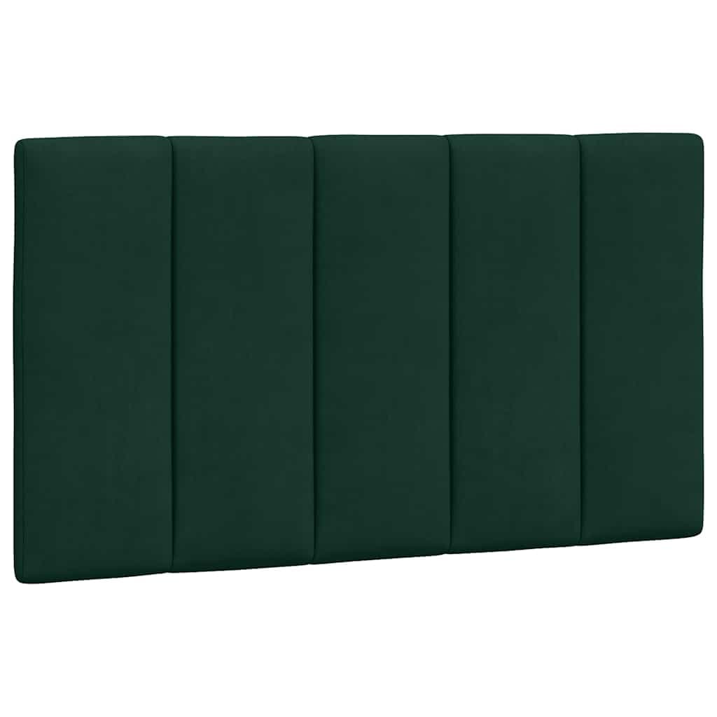 vidaXL Almofadão de cabeceira Hanko 80 cm veludo verde-escuro