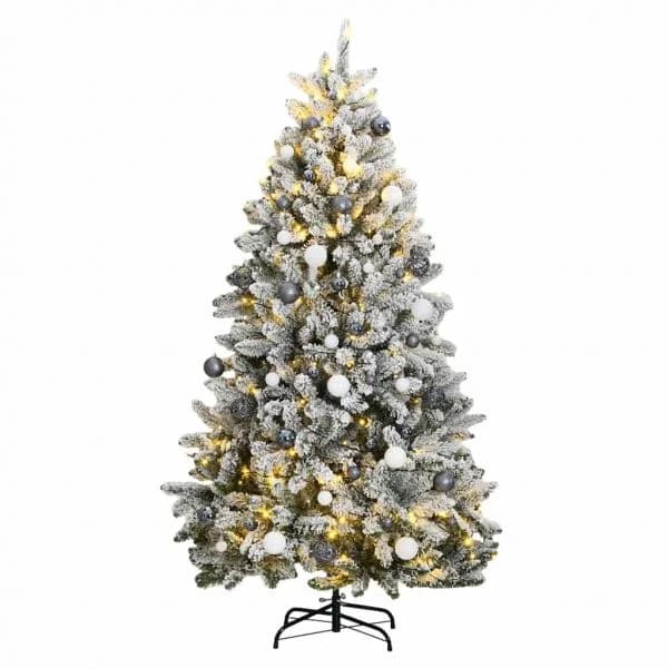vidaXL Árvore Natal Artificial Articulada com 300 Luzes Led+bolas 270cm - 4079515506