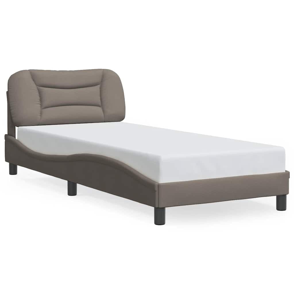 vidaXL Estrutura de cama sem colchão Hvar 80x200 cm tecido cinzento