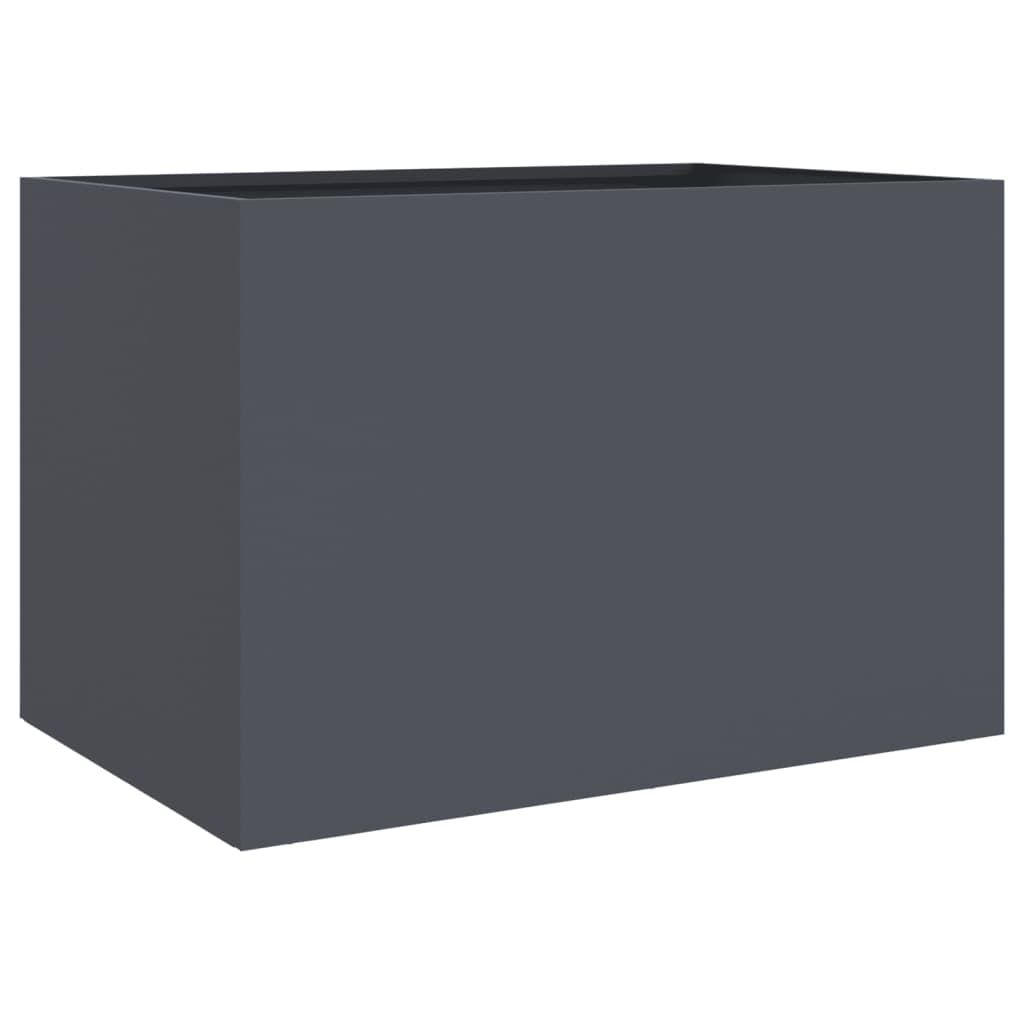 vidaXL Vaso/floreira 62x47x46 cm aço antracite