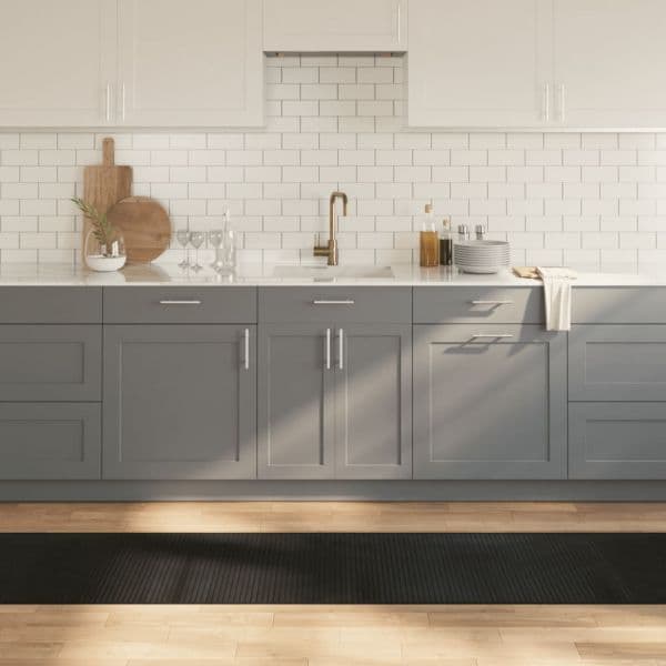 Tapete vidaXL Retangular 60x1000 cm Bambu Preto - 832271591
