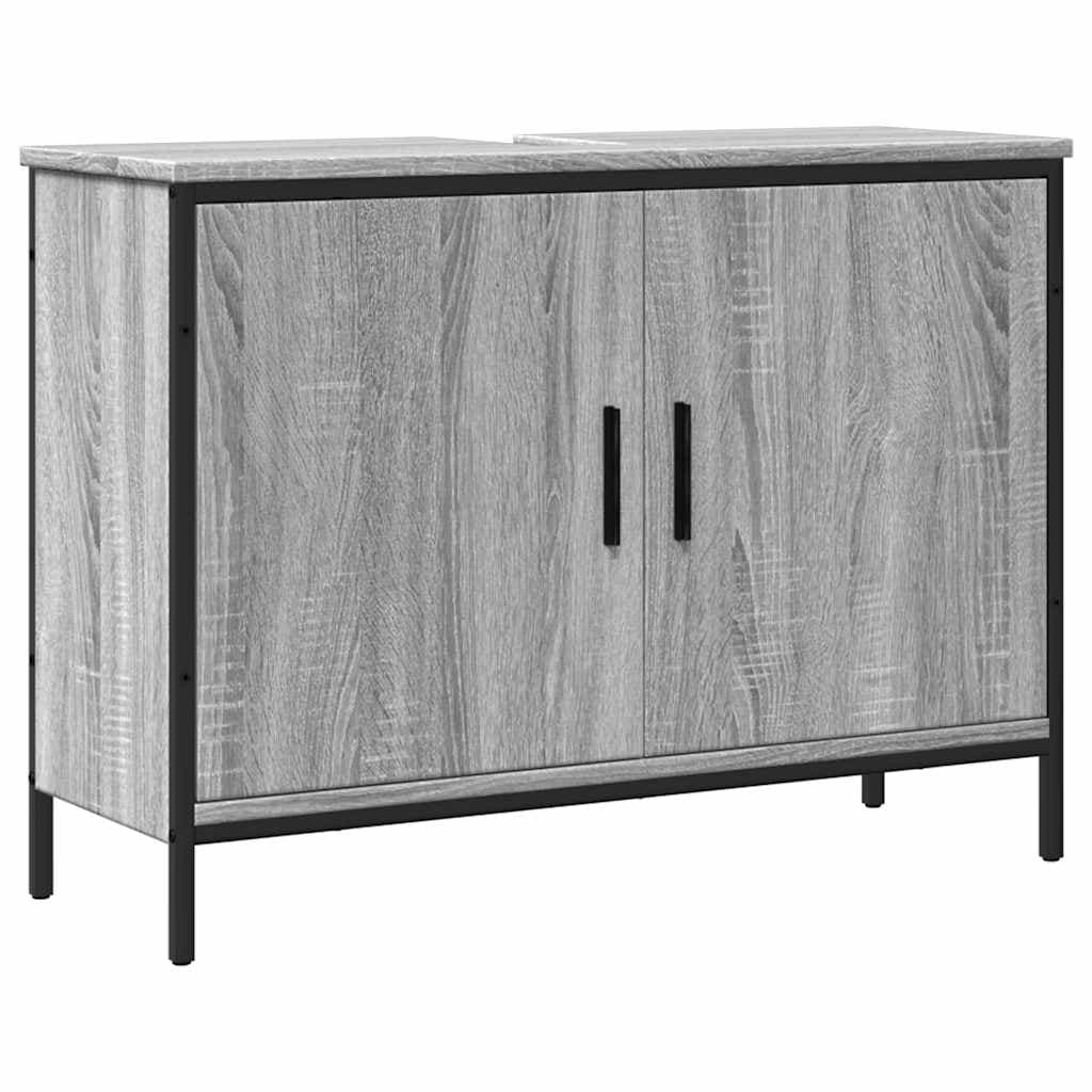 Móvel de WC vidaXL para Lavatório 80x30x60cm Derivados Madeira Cinzento Sonoma - 2469584108
